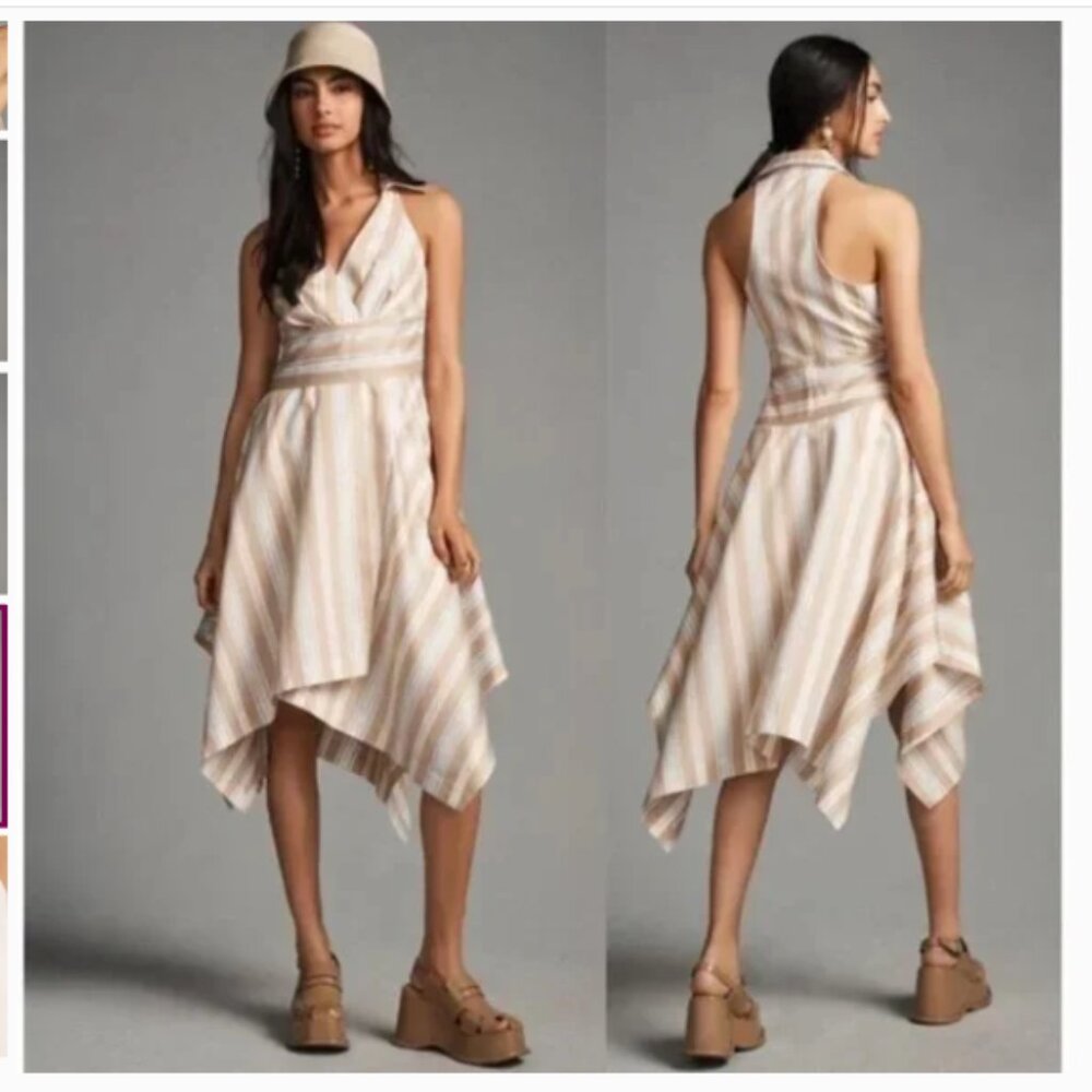 Anthropologie - Maeve Asymmetrical Wrap Shirt Dress NWOT size 4